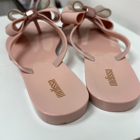 ** SOLD**Melissa Women's Blush Sandals with Bow Accent - Picture 7 of 7